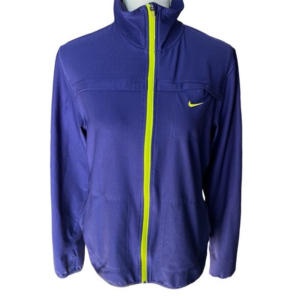 Nike DriFit full zip jacket.  Size large.  Purple. - Picture 1 of 4
